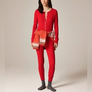 NWOT J Crew Waffle Knit One Piece Pajamas Size XXS